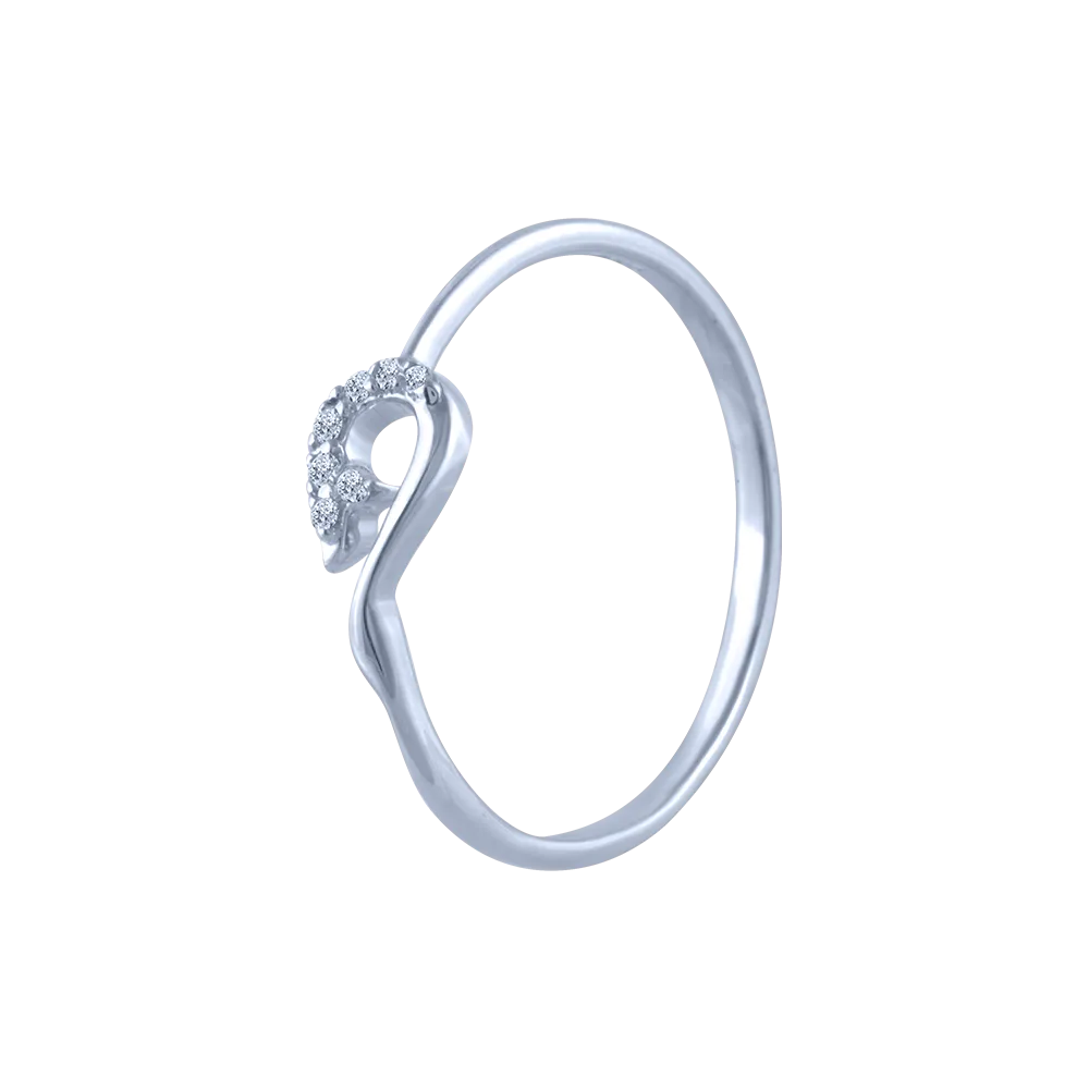 14k (585) White Gold And Diamond Ring For Women