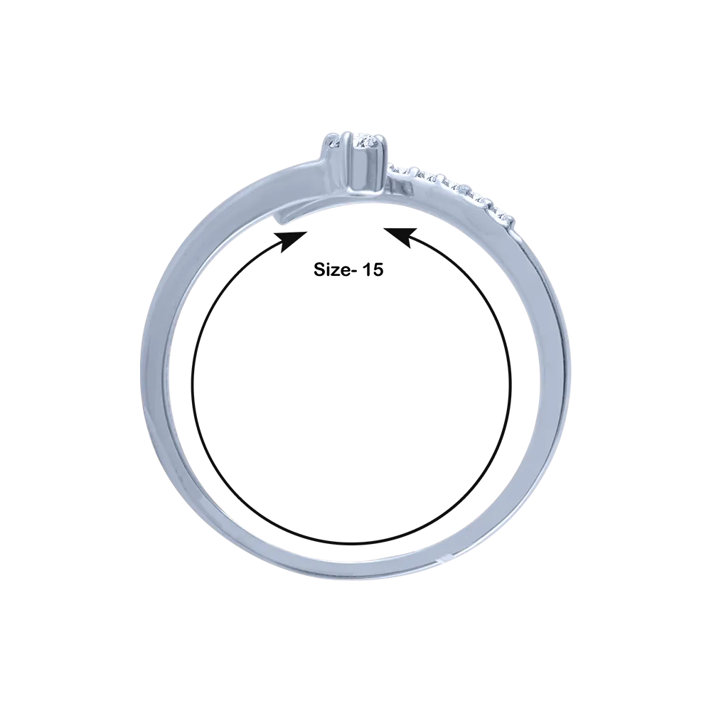 14k (585) White Gold And Diamond Ring For Women