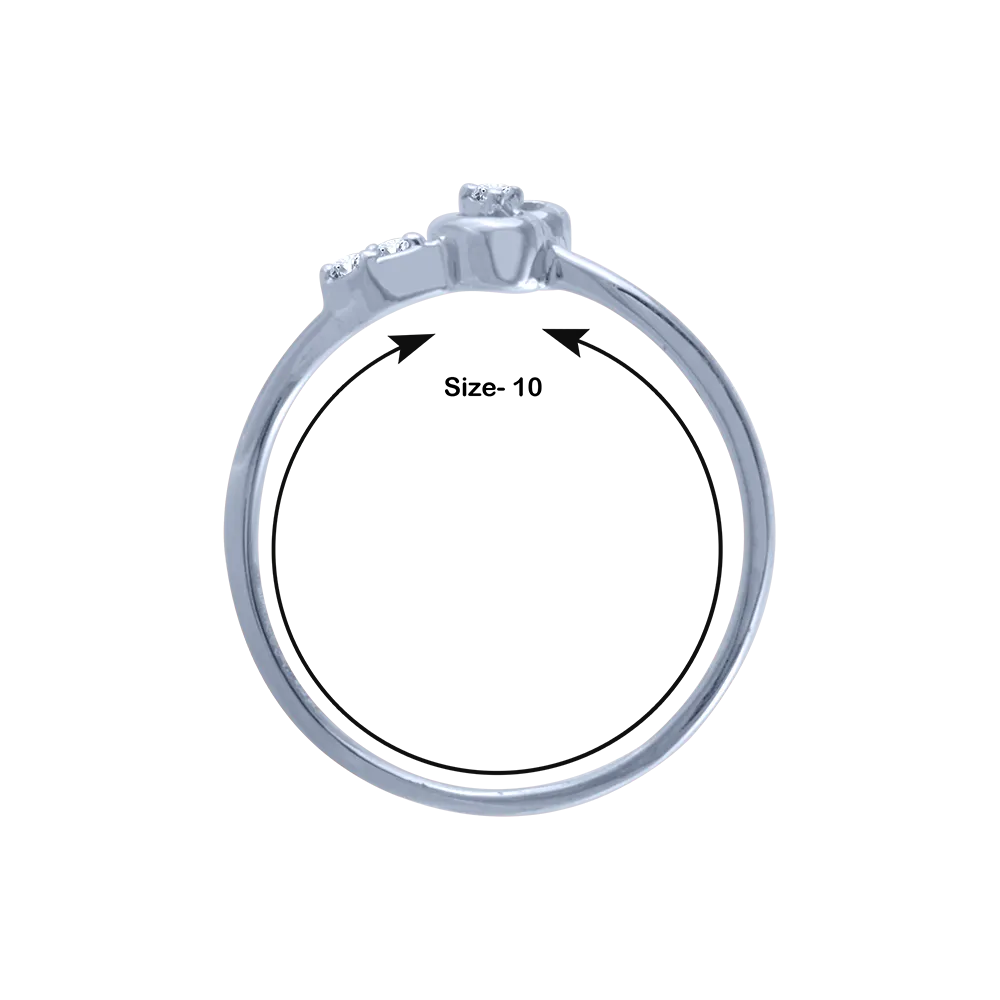 14k (585) White Gold And Diamond Ring For Women