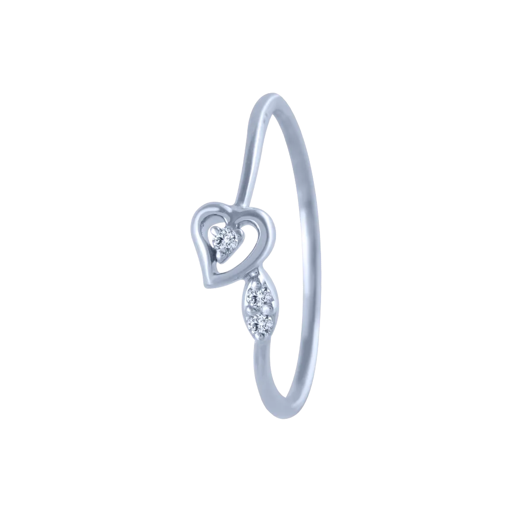 14k (585) White Gold And Diamond Ring For Women