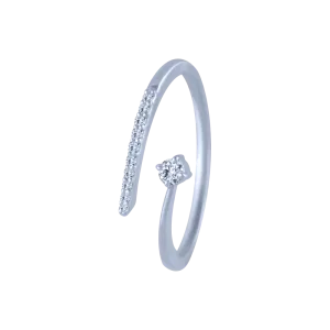 14k (585) White Gold And Diamond Ring For Women