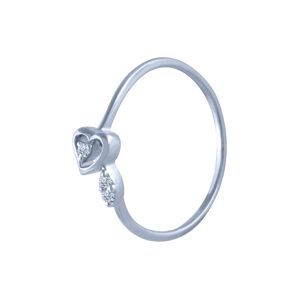 14k (585) White Gold And Diamond Ring For Women