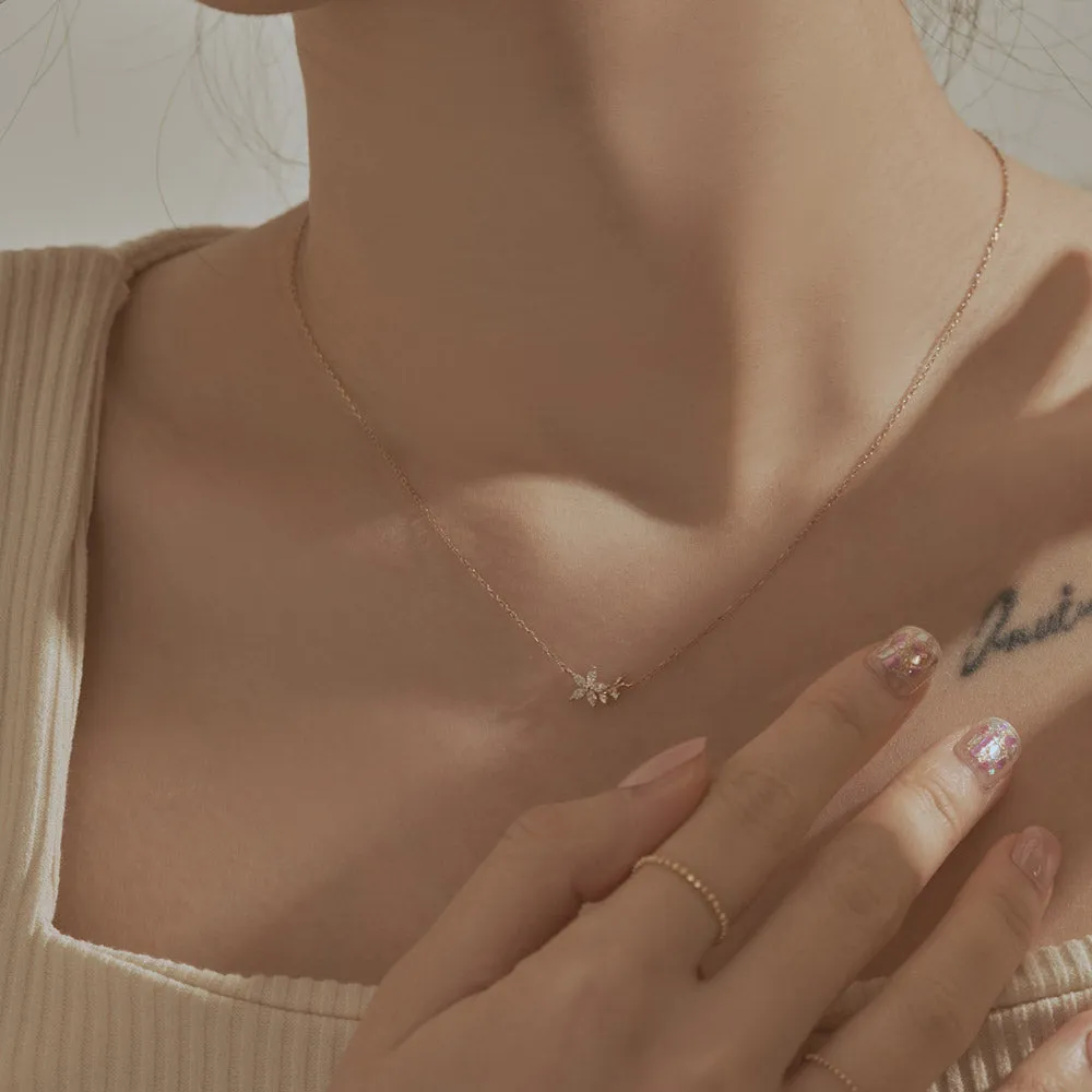 [14K Gold] Flomant Necklace