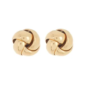 14k Gold Plated Knot Stud Earrings