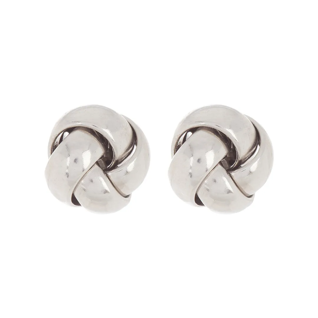14k Gold Plated Knot Stud Earrings