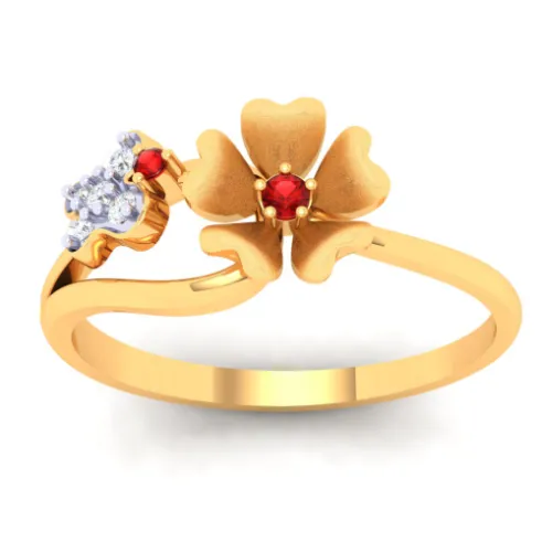 14k Stunting Gold Ring With Floral Design From The Amazea Collection
