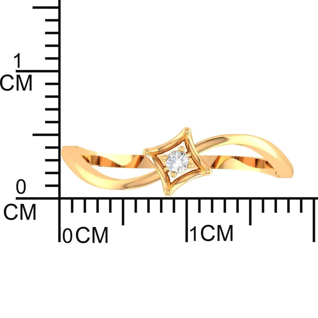 14K Yellow Gold Solitaire-Style Diamond Ring for Women Timeless Elegance
