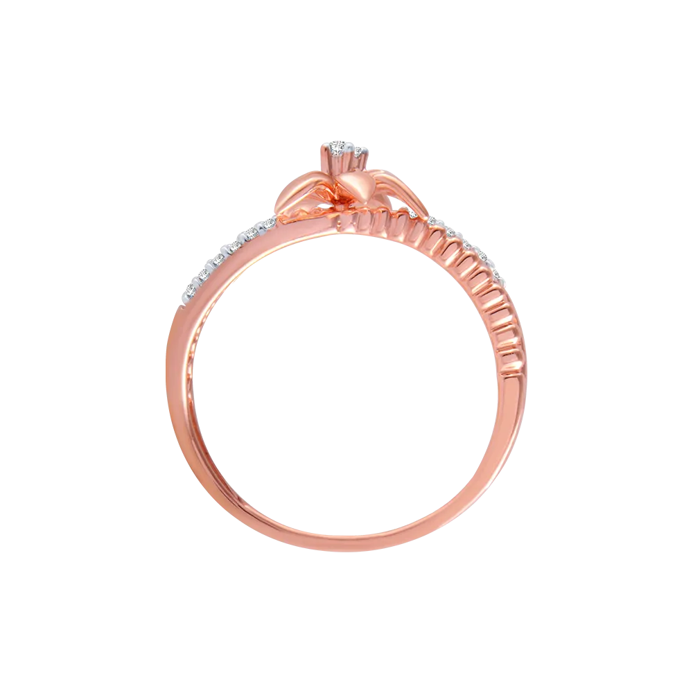 14KT (585) Rose Gold And Diamond Ring For Women