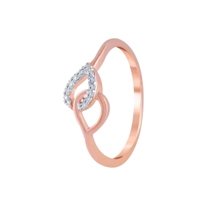 14KT (585) Rose Gold And Diamond Ring For Women