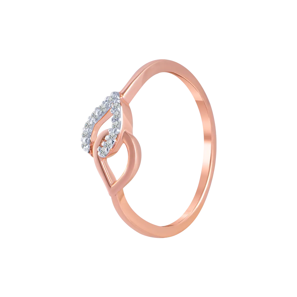 14KT (585) Rose Gold And Diamond Ring For Women