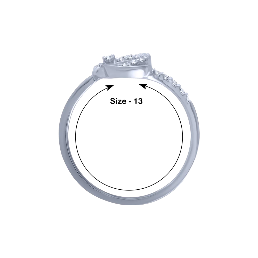 14KT (585) White Gold And Diamond Ring For Women