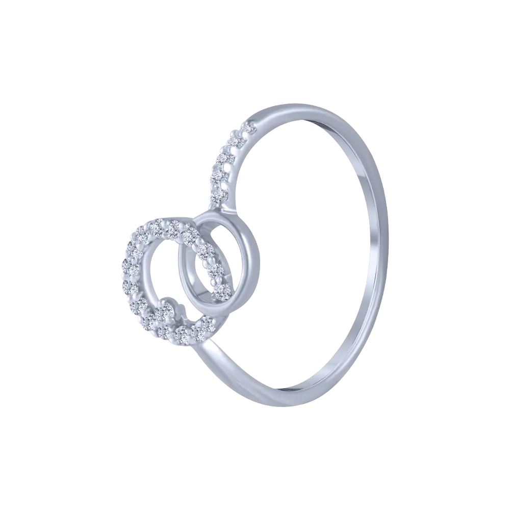 14KT (585) White Gold And Diamond Ring For Women