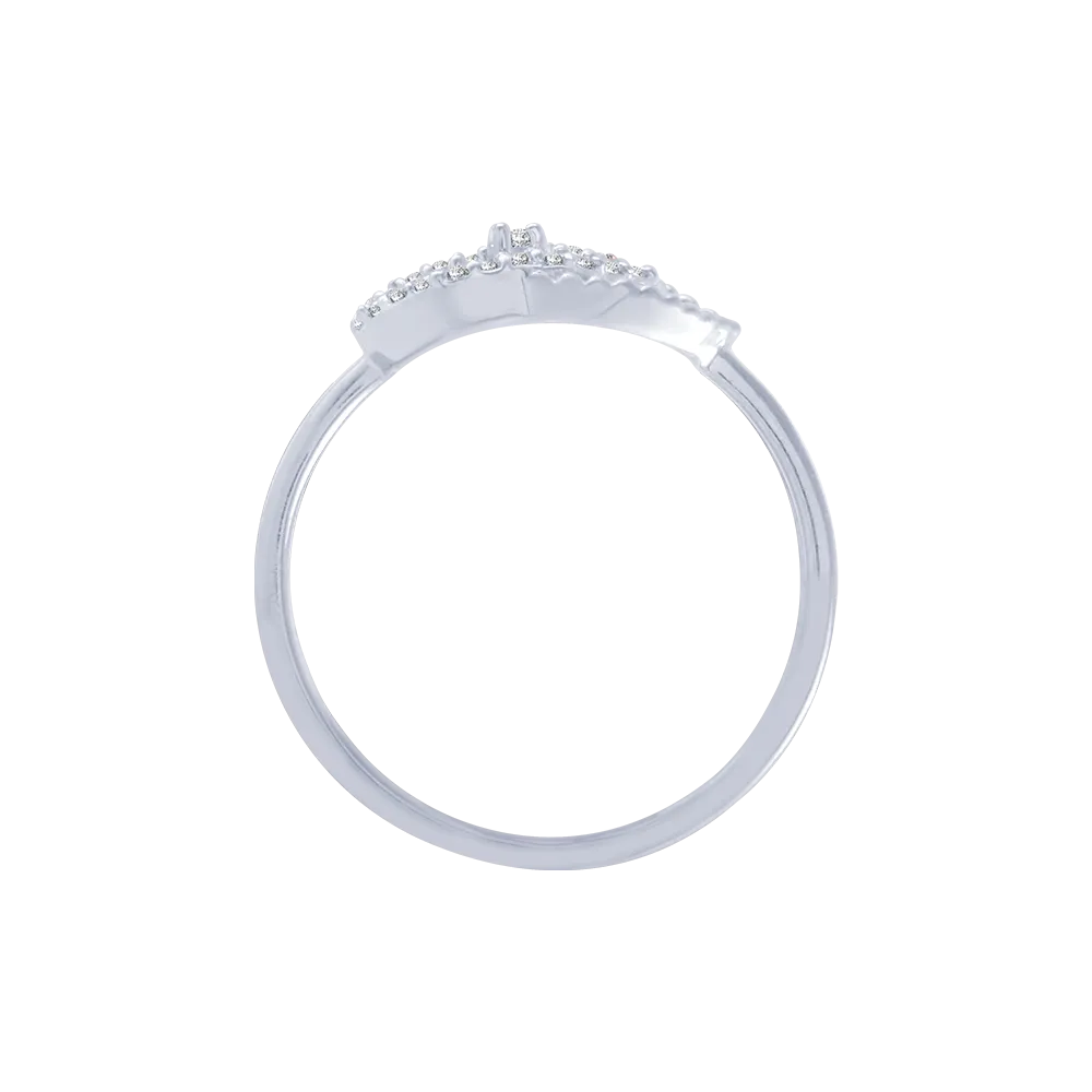 14KT (585) White Gold And Diamond Ring For Women