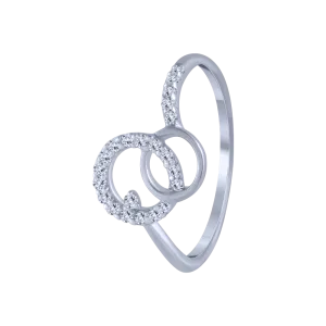 14KT (585) White Gold And Diamond Ring For Women