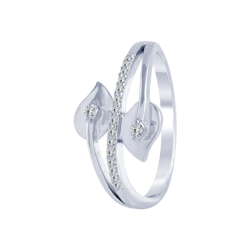 14KT (585) White Gold And Diamond Ring For Women