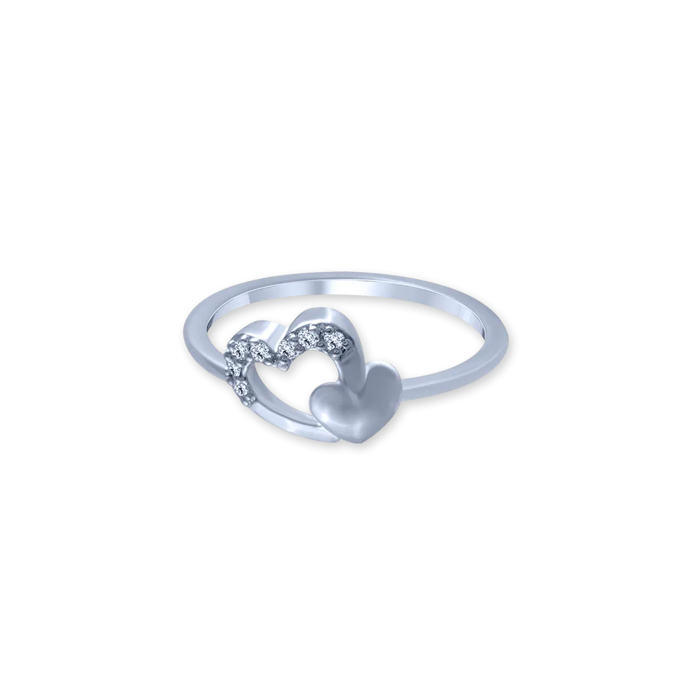 18k (750) White Gold And Diamond Ring For Women