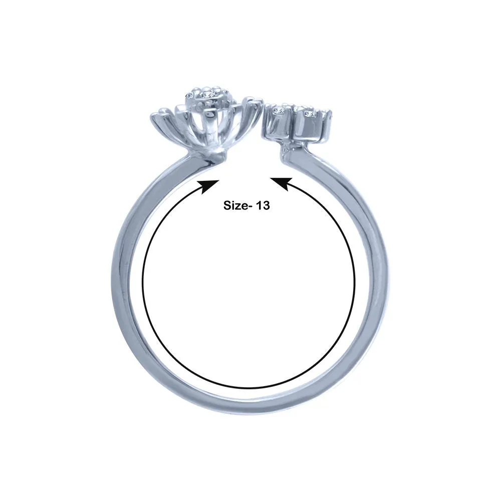 18k (750) White Gold And Diamond Ring For Women