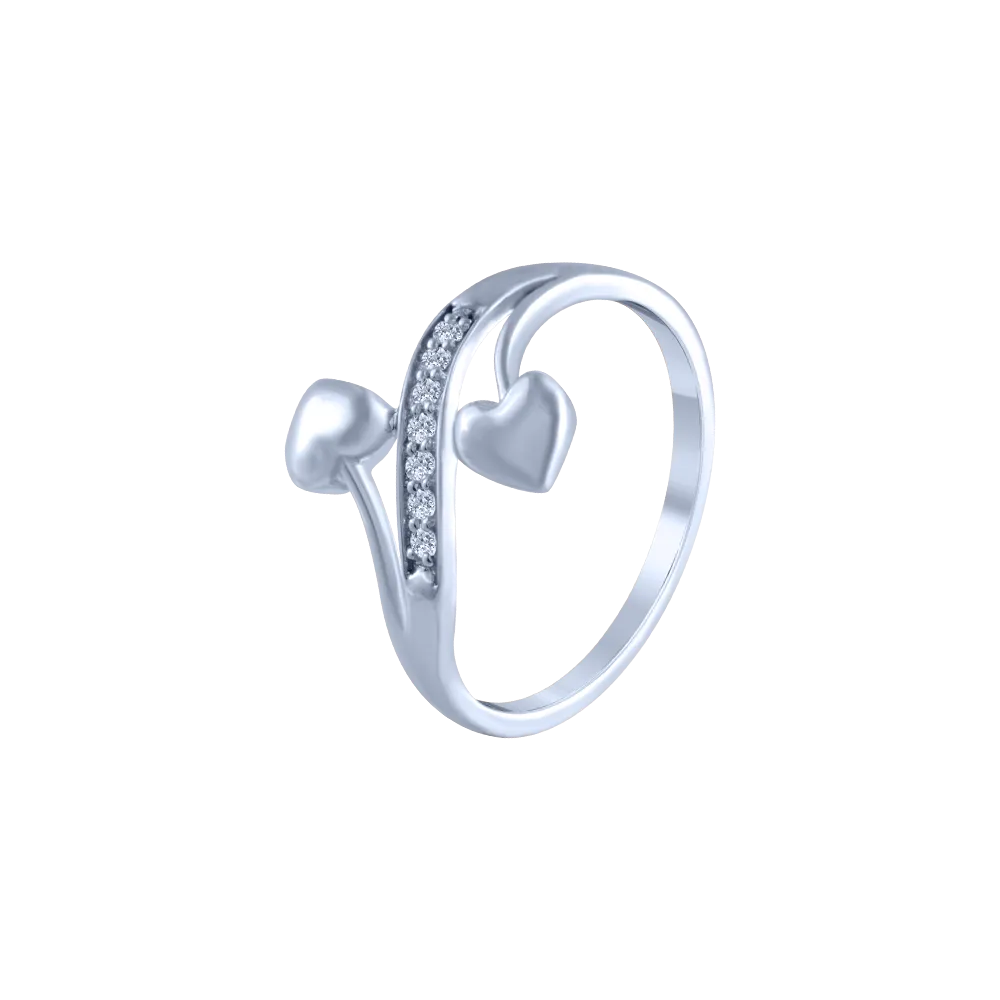 18k (750) White Gold And Diamond Ring For Women