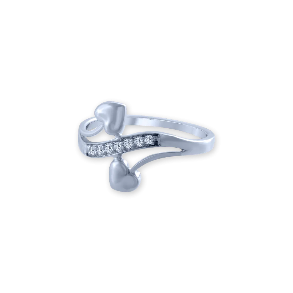 18k (750) White Gold And Diamond Ring For Women