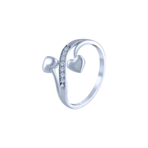 18k (750) White Gold And Diamond Ring For Women