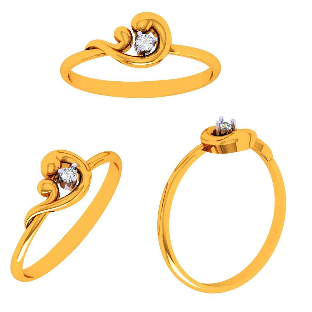 18k Chimeric Style Contemporary Ring