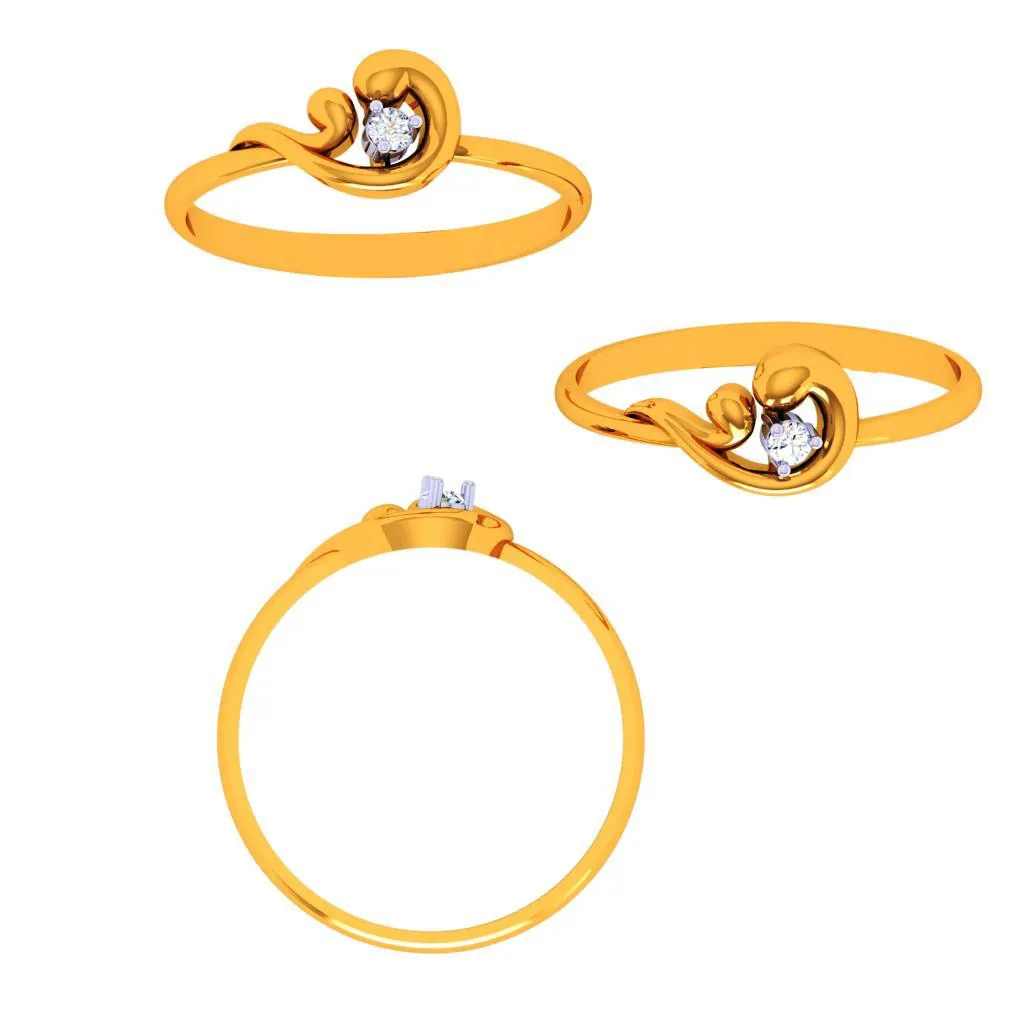 18k Chimeric Style Contemporary Ring