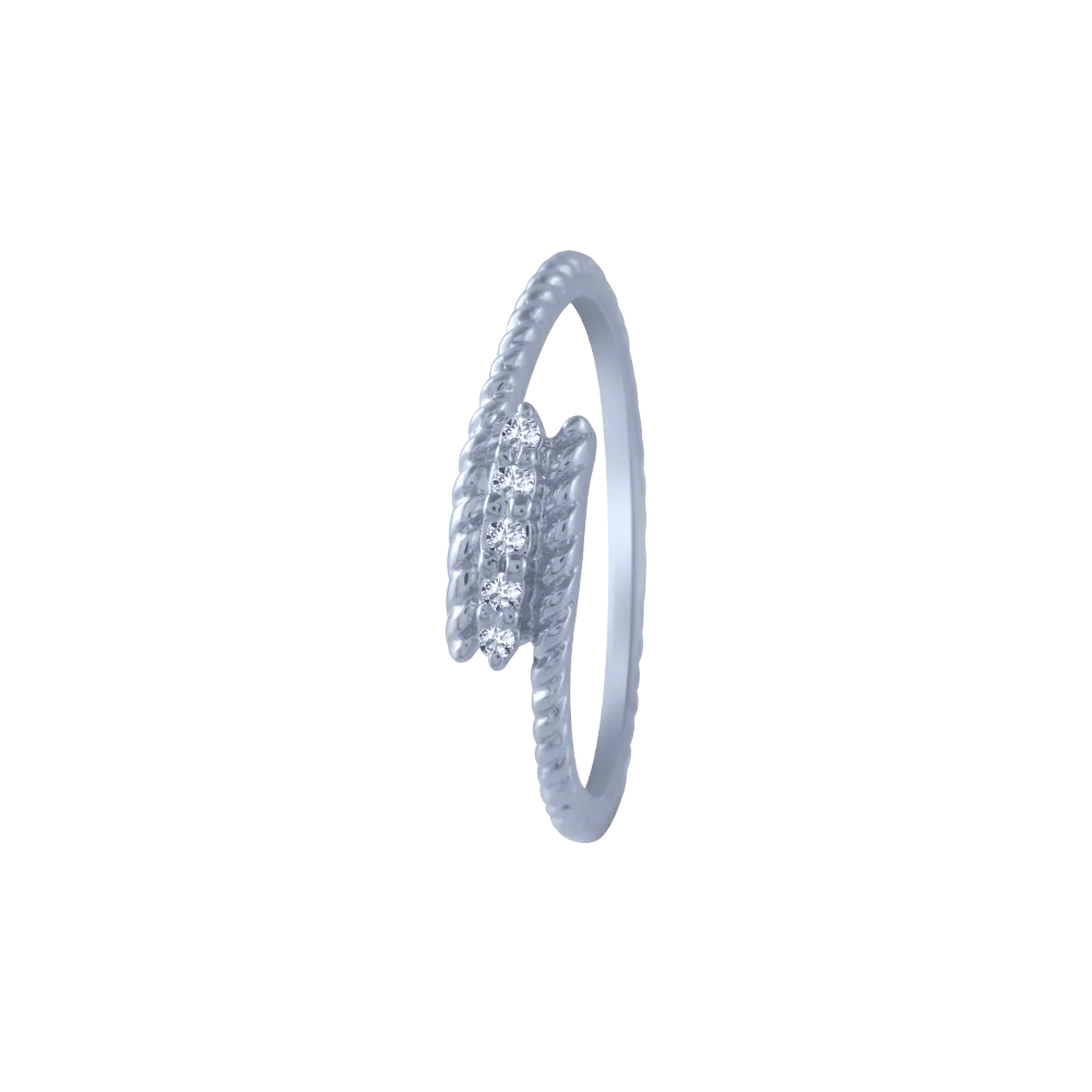 18KT (750) White Gold And Diamond Ring For Women