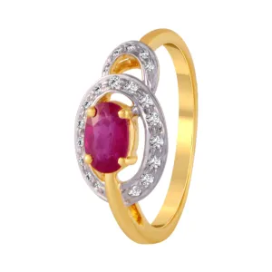 18KT (750) Yellow Gold And Diamond Ring For Women