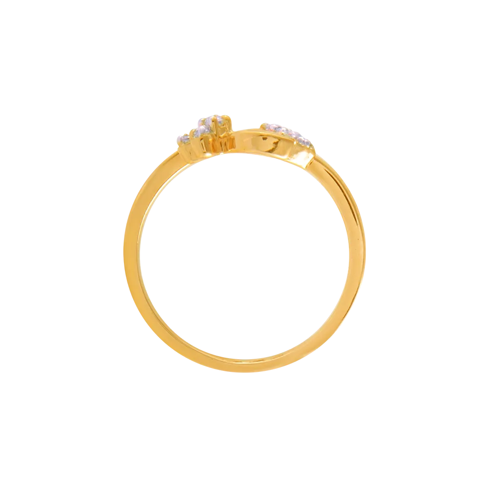 18KT (750) Yellow Gold And Diamond Ring For Women