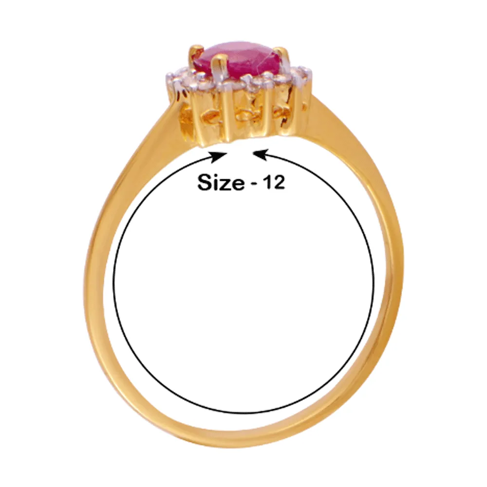 18KT (750) Yellow Gold And Diamond Ring For Women