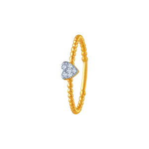 18KT (750) Yellow Gold And Diamond Ring For Women