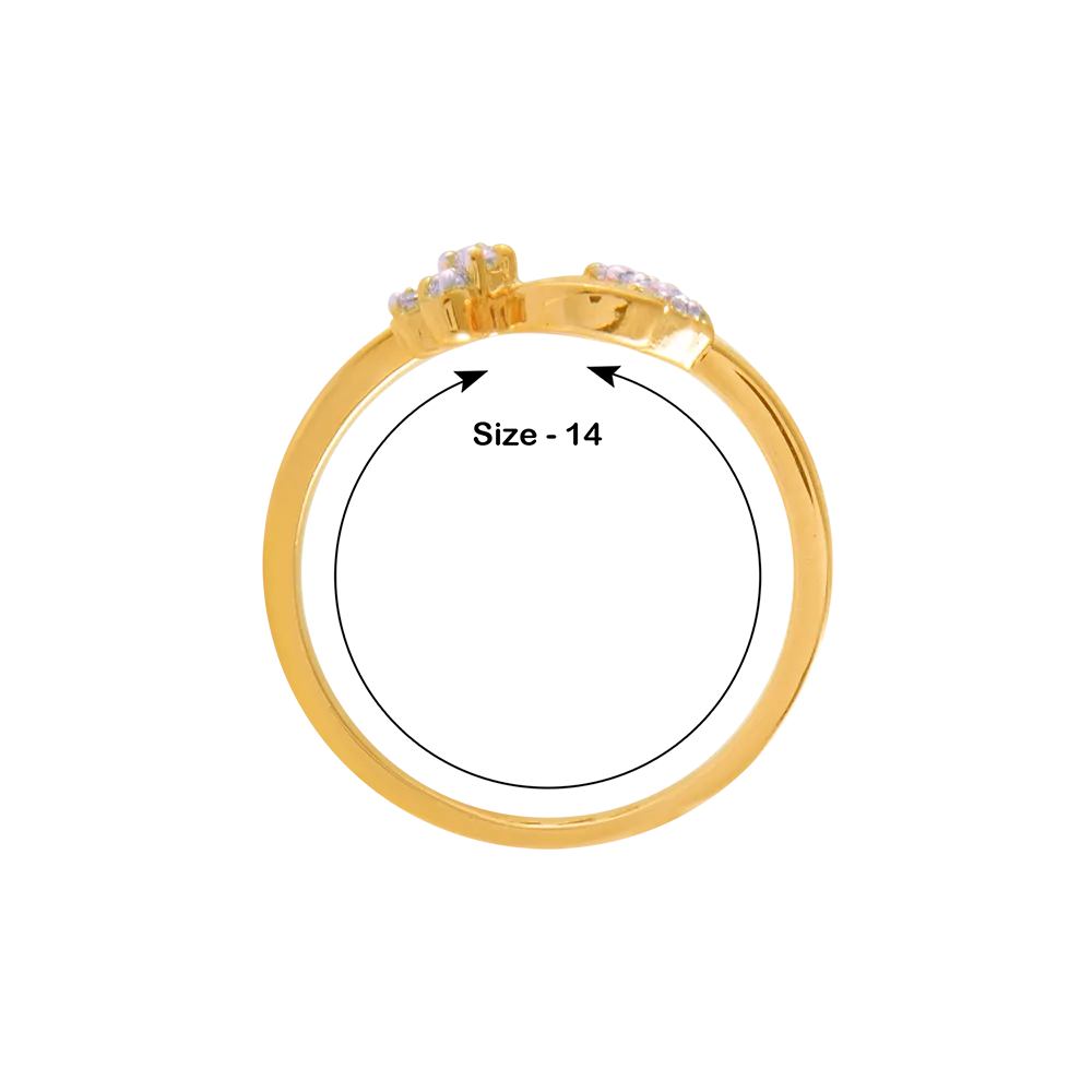 18KT (750) Yellow Gold And Diamond Ring For Women
