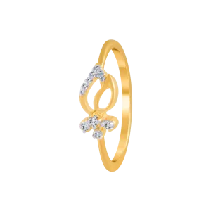 18KT (750) Yellow Gold And Diamond Ring For Women