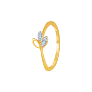 18KT (750) Yellow Gold And Diamond Ring For Women
