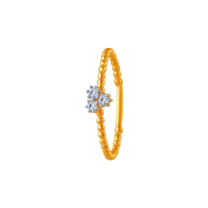 18KT (750) Yellow Gold And Diamond Ring For Women