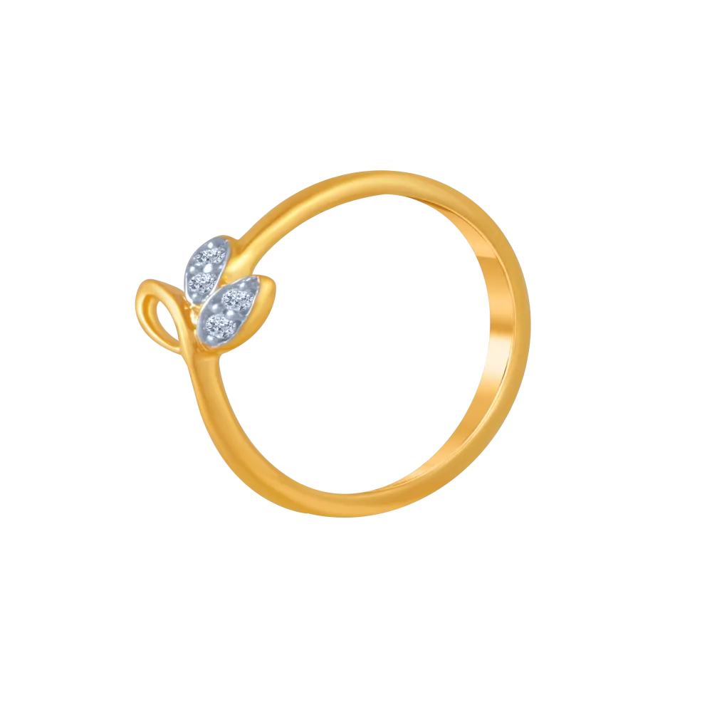 18KT (750) Yellow Gold And Diamond Ring For Women