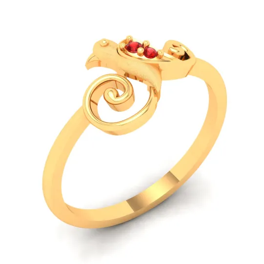 22k Bird Shaped Gold Ring Embedded With The Finest Looking Stones From Online Exclusive