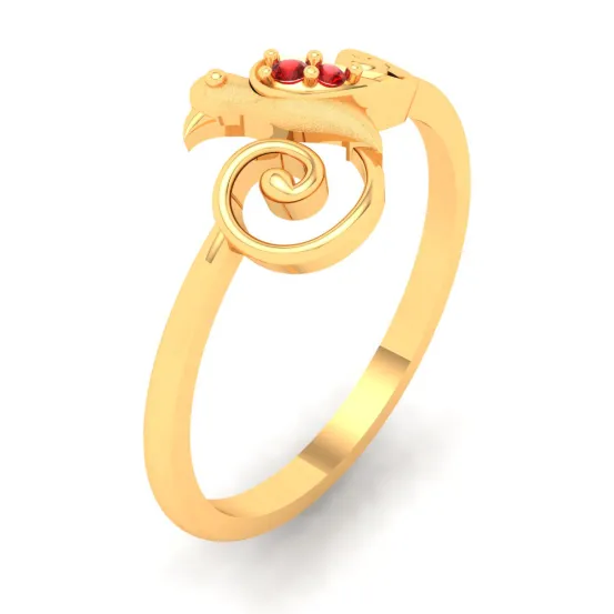 22k Bird Shaped Gold Ring Embedded With The Finest Looking Stones From Online Exclusive