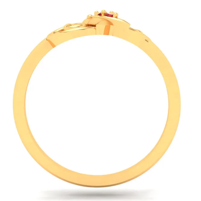 22k Bird Shaped Gold Ring Embedded With The Finest Looking Stones From Online Exclusive