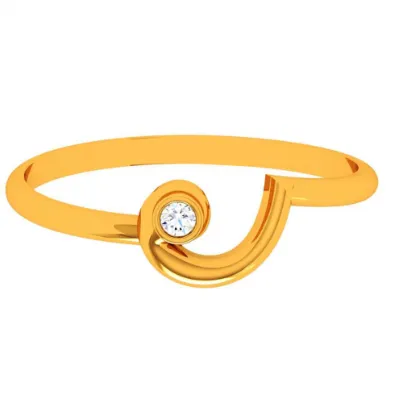 22k Conceptual Yellow Gold Ring