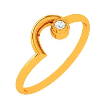 22k Conceptual Yellow Gold Ring