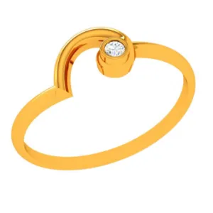 22k Conceptual Yellow Gold Ring
