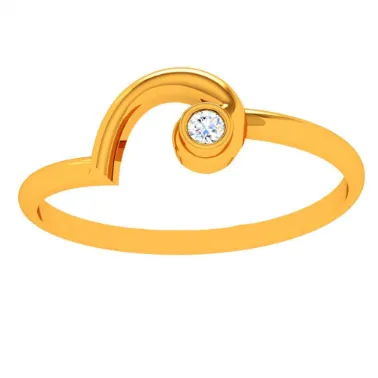 22k Conceptual Yellow Gold Ring