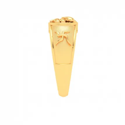 22k Male Gold Ring With Ganesha & Om Sign From Mugdhaa Collection
