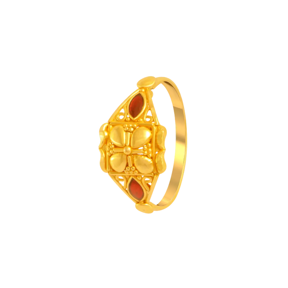 22KT Yellow Gold Ring For Women