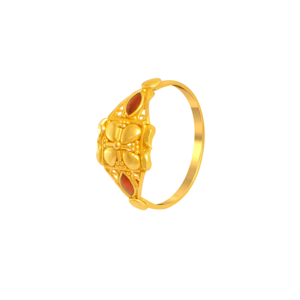 22KT Yellow Gold Ring For Women