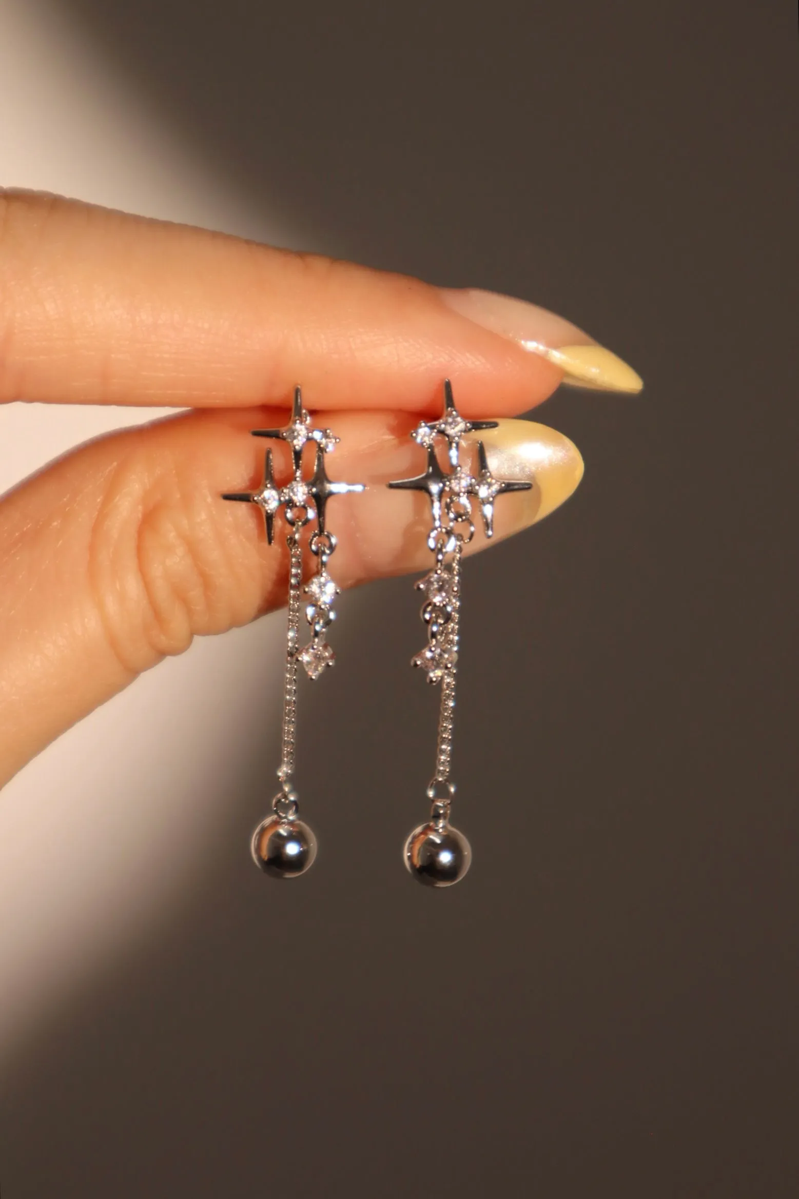 3 in 1 Diamonds Star Earrings