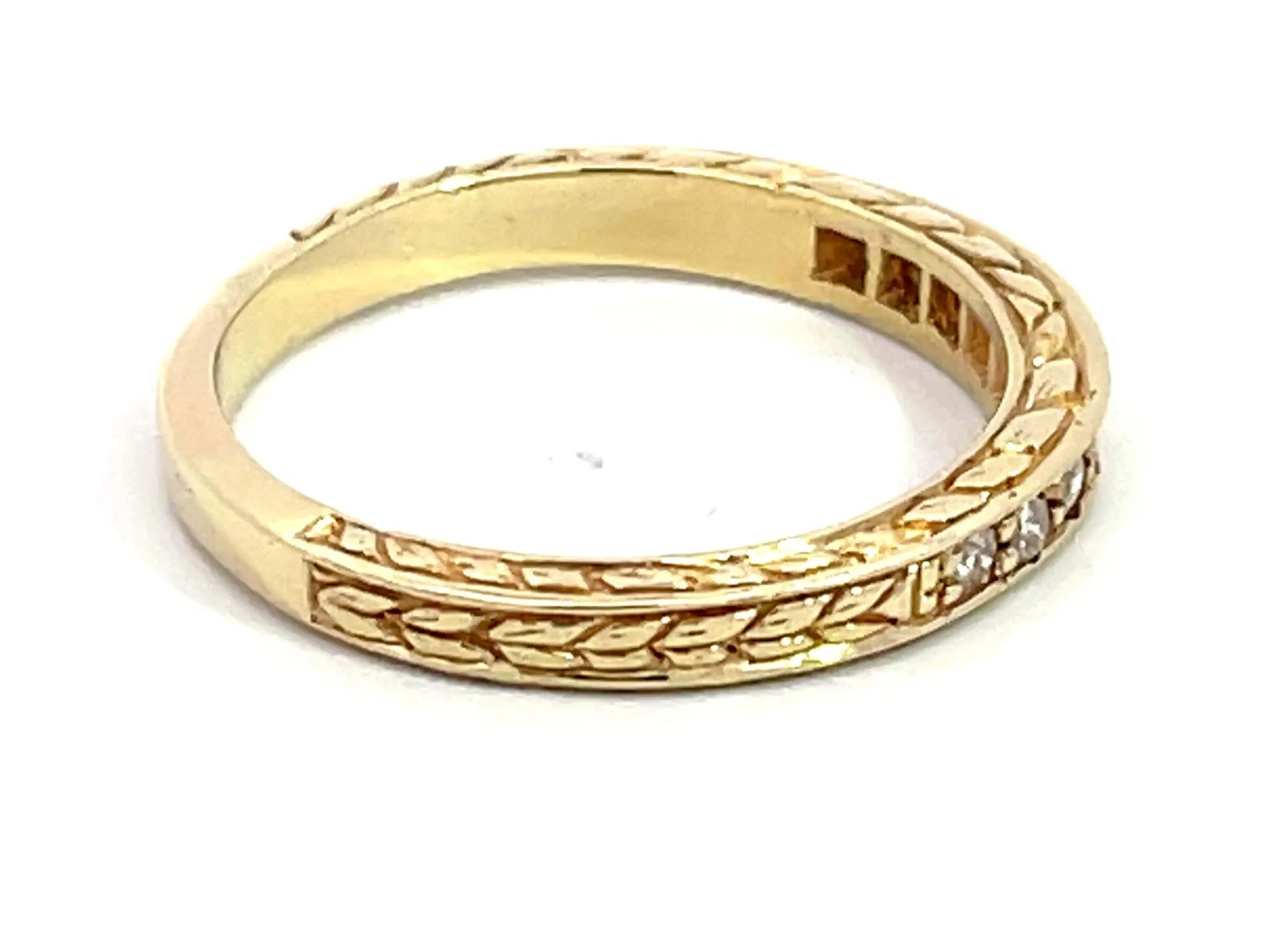 9 Diamond Band Ring in 14k Yellow Gold