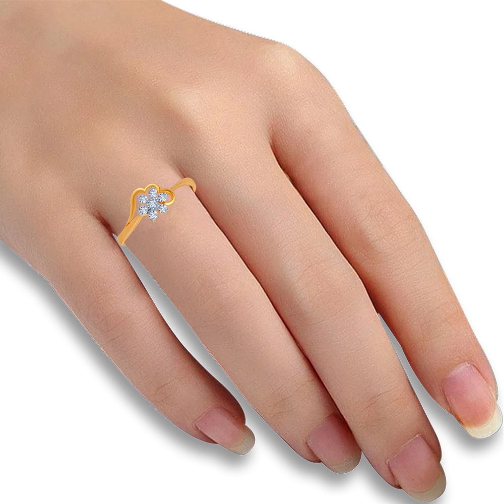 Allium Yellowum Diamond Ring