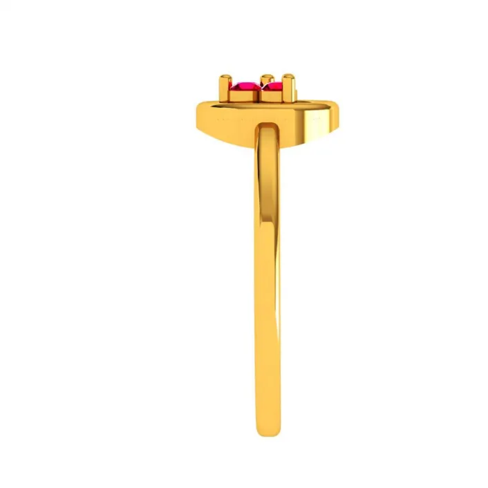 Amazea Stone Studded Everyday Purpose Intricately Designed 22KT Gold Ring